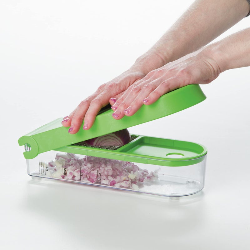 Prepsolutions PrepWorks Onion Chopper â€“ Green/White, Standard, for Quick and Easy Dicing and Chopping - Image 4